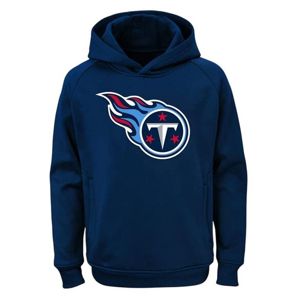 NFL Outerstuff Boys Tennessee Titans Logo Performance Hoodie Blue Size XL 18/20 - Picture 1 of 6